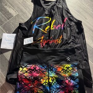 Rebel Athletics tank with spandex adult small skirt